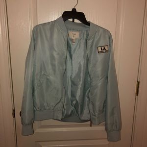 blue bomber jacket